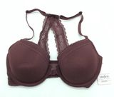 Auden Bra The Ace Demi Front Closure Lightly Lined Racerback Burgundy 36DDD Photo 0