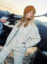 Free People Movement Bunny Slope Printed Puffer Mountain Mint Sage Medium NWT Photo 0