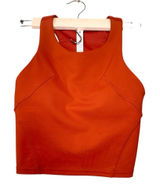 Lululemon Align High‎ Neck Tank Top Burnt Caramel Nulu Yoga Tank Built-In Bra 2 Photo 0