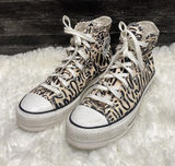 Converse Jungle Art Platform High Top Shoes Neutral Animal Print Y2k Streetcore Photo 0