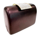 Inge Christopher Vintage Elegant‎ Rhinestone Clutch Chain Strap Women's Purple Photo 0