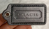 2" COACH Silver Gray Fob Bag Charm Hang tag Hangtag Photo 0