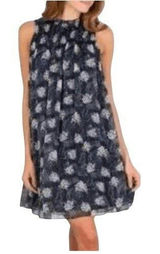 🆕 JOIE Limited Edition Blue Baltic Print Smocked High Neck Dress NWOT Size L Photo 0