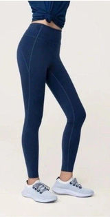 ALLBIRDS NATURAL Leggings WOOL BLEND Women’s Size Small Navy Blue Athletic Gym Photo 0