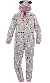 Disney Mickey Mouse Friends Holiday treats One-Piece Pajama hood ears adult XXL Photo 0