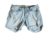 Hollister Low Rise Boyfriend Shorts sz 0 Light Wash Paint Splatter Y2K Festival Photo 0