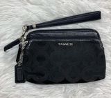 COACH y2k Black Wristlet with Card Slot Photo 0
