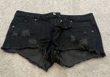 h and m divided size 10 black ripped jean shorts Photo 0
