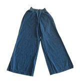 DG2 Wide Leg Denim‎ Pants Womens XL Blue Smocked Waist Cotton Boho Coastal Core Photo 0