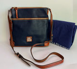 Dooney and Bourke Pebble Grain Crossbody Bag 2010s Midnight Blue Leather R264 Photo 0