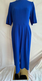Calvin Klein Women's Size 8 Royal Blue Jumpsuit with Elbow-Length Sleeves Photo 0