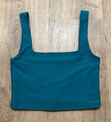Abercrombie &‎ Fitch | Women's Teal Blue Square Neck Crop Tank Top, Size XS Photo 0