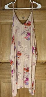 LOVESTITCH Bright Multicolor Floral Midi Dress Size S M Oversized Strappy Photo 0
