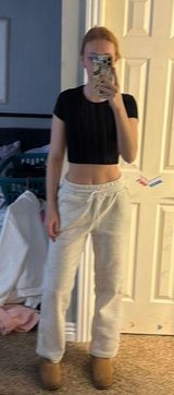 Grey Sweatpants Tan Size L Photo 0
