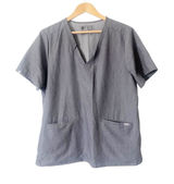 Figs Technical Collection Casma Gray 3 Pocket Short‎ Sleeve Scrub Top Size XL Photo 0