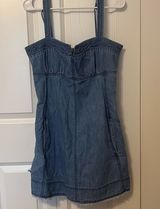 Denim mini dress Blue Size 8 Photo 0