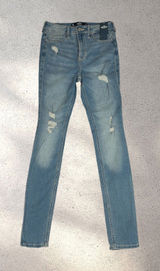 Hollister High Rise Super Skinny Jeans Women’s Size 0 24x30 Distressed NWT Y2K Photo 0