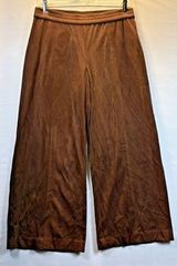 J. Jill Womens Wearever Collection Faux Suede Brown‎ Pull On Pants Size XS Photo 0