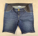 Isabel Maternity Ingrid & Isabel Dark Wash Bermuda Denim Shorts Size 4/27 Photo 0