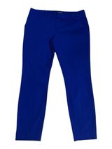 Express Columnist Cobalt Blue Ankle Dress Trousers Size 6R Pants Flat Front Photo 0