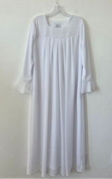 Zita White Maxi Dress Temple Church Baptism Modest Pockets High Neck Small Photo 0