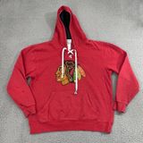 Chicago Blackhawks Hoodie Women L Red Old Time Style NHL Pullover‎ Photo 0