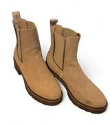 Rocket Dog Women's 9.5 Taupe Chelsea Boots Ankle Faux Suede Fall Chunky Heel Photo 0