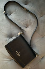 Kate Spade Black Leather Crossbody Purse Photo 0