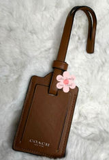 Coach Brown Luggage Tag Bag Picture Photo 0