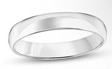 Zales 10ct white gold Ring 4.0mm Engravable Low Dome Comfort-Fit Wedding Band in 10K White Gold Photo 0