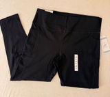 Beverly Hills Polo Club Womens XL‎ Black High Waisted Athletic Leggings Pockets Photo 0