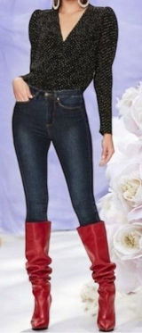 AFRM Rexy Button Front Bodysuit Polka Dot Special Occasion‎ Feminine Party M Photo 0