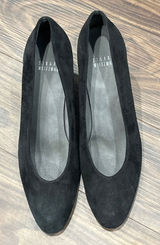 Stuart Weitzman Black‎ Suede Kitten Heel Pumps Classic Shoes Size 8M Photo 0