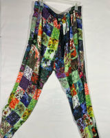 Skye's the Limit Soft Pant Boho Hippie Floral‎ Patchwork W/Pockets LG NEW Photo 0