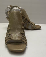 Alex Marie Angelee Strappy Soft Gold Heels Sandals Size‎ 8 NEW Holiday Party Photo 0