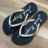 Jack Rogers Blue and White Flip Flops Women’s 7.5 Photo 0
