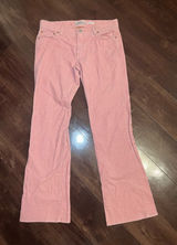 Vintage Y2K Old Navy Corduroy Pink Flare Jeans Photo 0