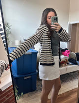 black and white striped cardigan old navy Photo 0