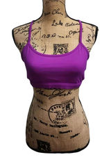 Fabletics Womens Size‎ XXS Sports Bra Cross Strap Purple Photo 0