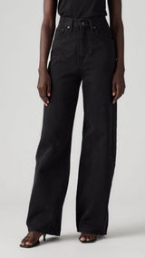 Levi’s Women’s High Rise Cinch Baggy Jeans - Black Wash Size 28 X 31 NWT Photo 0