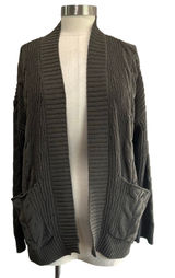 American Eagle Chenille Cable Knit Cardigan Sweater Grandpa Pockets Sz XS‎ Photo 0