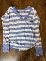 We The Free Blue Striped Top Size M Photo 0