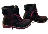 Sorel Tivoli II Boots Women Black Pink Plaid Waterproof‎ Apres Ski Fleece M Photo 0