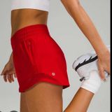 lululemon 2.5 athletica Women’s Bright Red Athletic Shorts #4 Photo 0