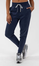 Rhoback Clarity Jogger Heather Fleet Navy Blue High Rise Sweatpants Small NEW Photo 0