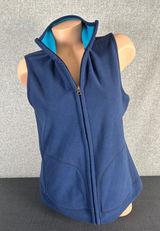 Old Navy Large Vest Sleeveless Fleece Blue Womens 2009 Full Zip Top Mock‎ Neck Photo 0