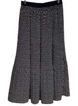 Adrianna Papell Black Pink Geometric Pleated Maxi Skirt‎ XS Photo 0