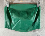 1052 | NWT Kendall & Kylie Vegan Leather‎ Edgy Corset Tube Top Green Womens M Photo 0