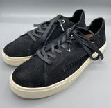 TOMS Black Suede‎ Leather Lace Up Sneakers Women’s Shoes 9.5 Casual Comfort Photo 0