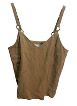 Topshop‎ Womens Brown Ring Detail Cami Top Spaghetti Strap Business Casual 6 Photo 0